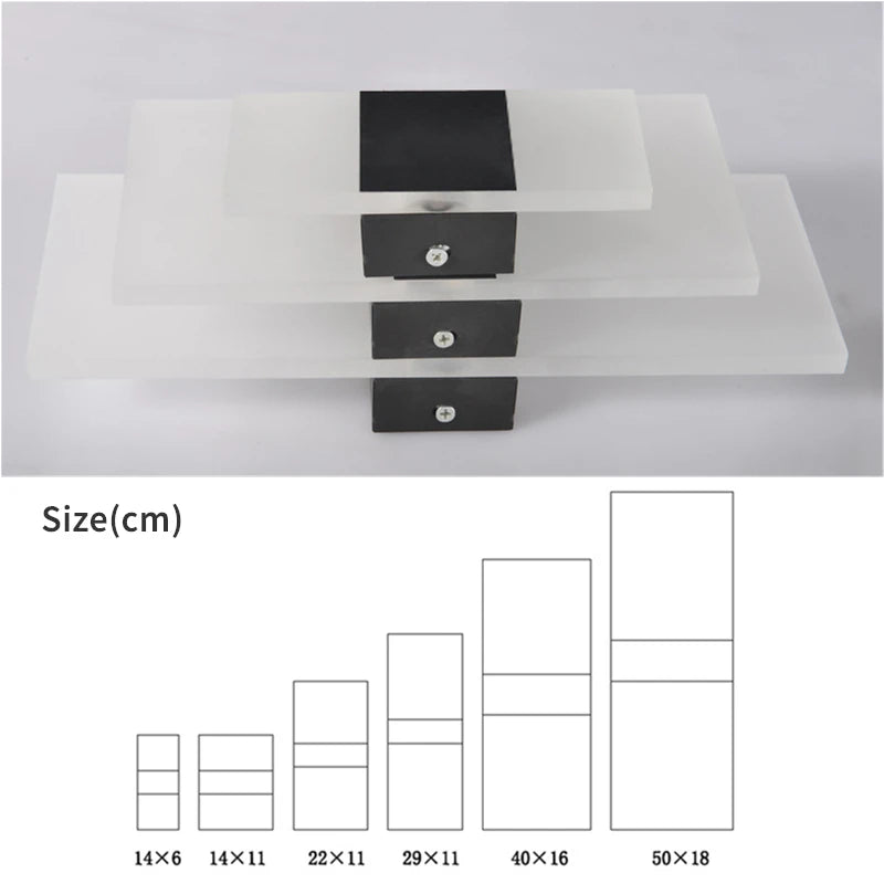 Aplique de pared acrílico para interiores, 220 V/110 V, para dormitorio, mesita de noche, sala de estar, balcón, pasillo, lámpara LED para espejo, modelo BDA1115
