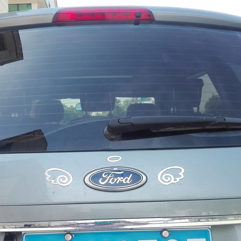 Pegatina 3D de ala de ángel para coche, emblema cromado de PVC suave, decoración de estilo automático, calcomanía para logotipo de coche