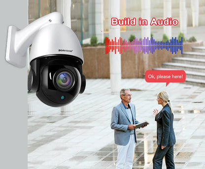 Cámara IP domo de alta velocidad para exteriores, zoom 30x, PoE, PTZ, 4K, 8MP, 5MP, audio H.265, visión nocturna, 80 m, compatible con protocolo Hikvision.