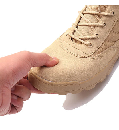 Botas de combate para hombre, botines tácticos de caña alta (tallas 36-46), calzado de seguridad para trabajo, botas de motociclista.