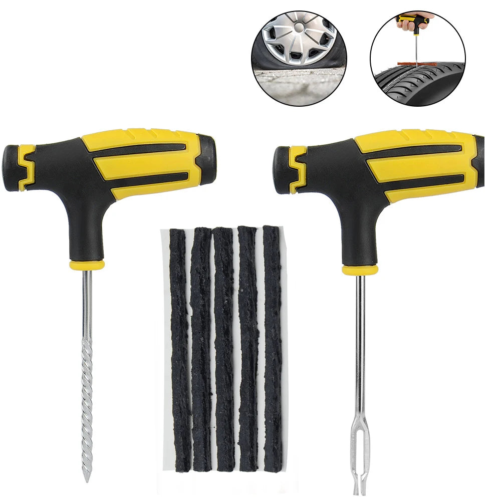Herramienta de reparación de neumáticos de coche 2021, kit de reparación de neumáticos, juego de herramientas de clavos, reparación de neumáticos de coche, tapón de pinchazo, accesorios de garaje para coche