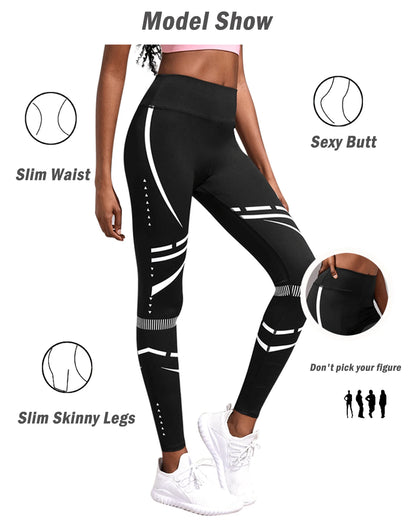 Leggings con estampado geométrico para mujer, pantalones de yoga sin costuras, pantalones deportivos para correr, mallas de cintura alta para entrenamiento y gimnasio.