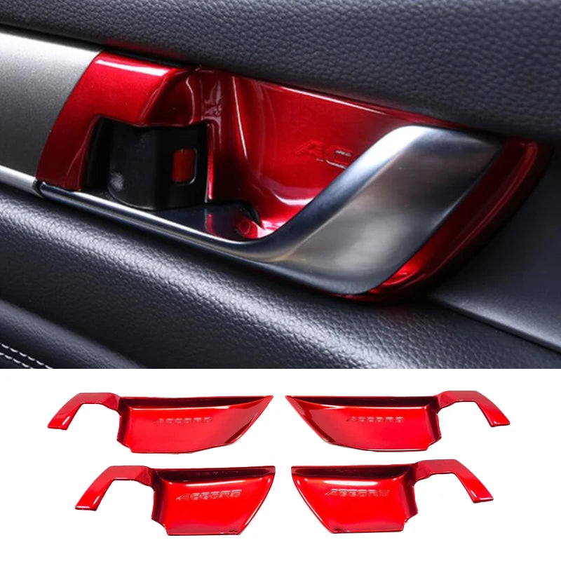 Embellecedor de marco para salida de aire interior de Honda Accord 10.º (2018-2020), color rojo, ABS, para palanca de cambios, reposabrazos.