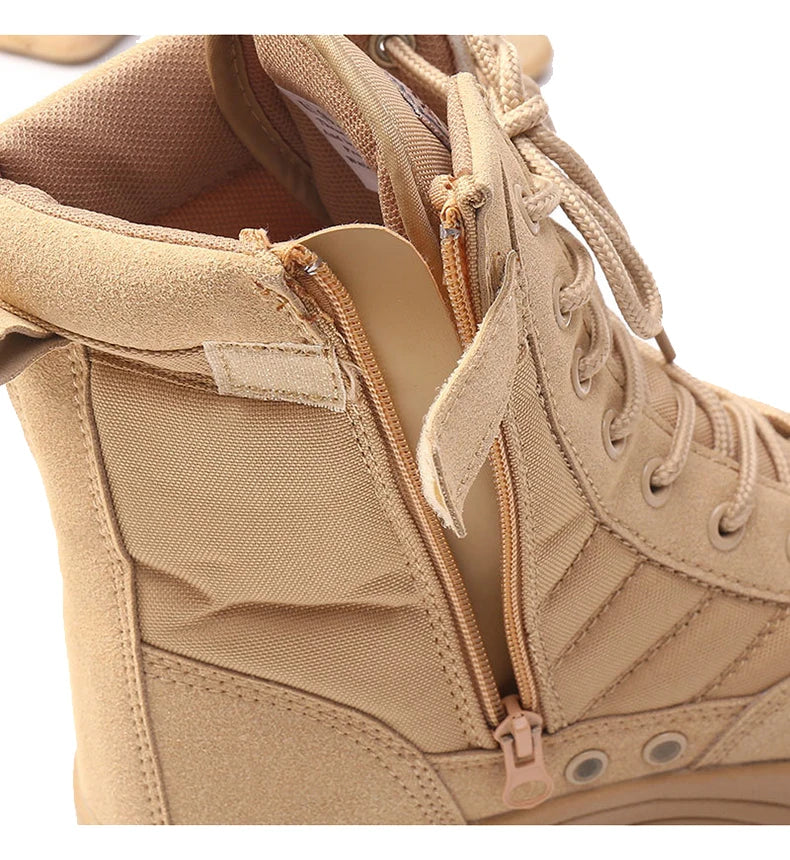 Botas de combate para hombre, botines tácticos de caña alta (tallas 36-46), calzado de seguridad para trabajo, botas de motociclista.