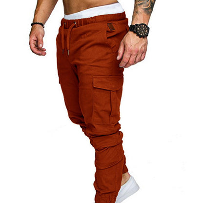 Sweatpants  Streetwear Trousers Men's Pants Waist Drawstring Ankle Tied Skinny Cargo Pants Men Casual Solid Color Pants
