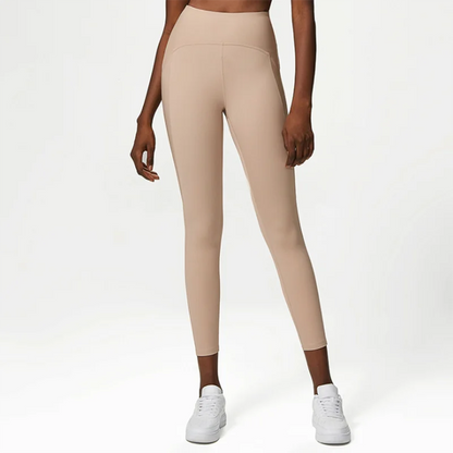 Pantalones de yoga para mujer, sensación de desnudez, alta elasticidad, nailon, cintura alta, leggings deportivos, realce, para correr, gimnasio, ropa deportiva femenina.