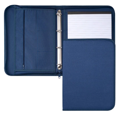 Carpeta organizadora de documentos para conferencias, oficina, negocios, tamaño A4, color negro, de tela Oxford, tipo portafolios.