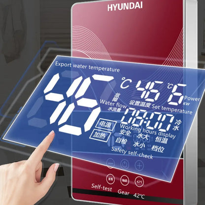 Calentador de agua eléctrico, ducha eléctrica, calentamiento rápido, máquina de CC para el hogar (cocina, baño), agua caliente ilimitada, control remoto