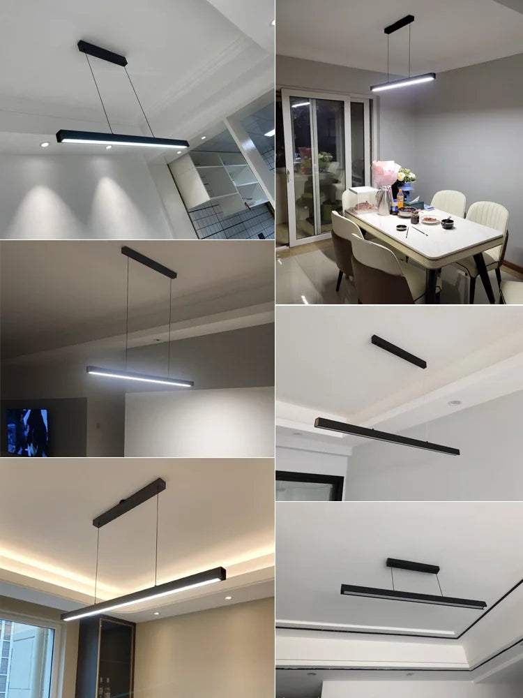 Lámpara de araña para comedor, lámpara nórdica moderna para mesa de comedor, lámpara de bar, luces para restaurante, luces de cocina, lámparas LED de tira para oficina.