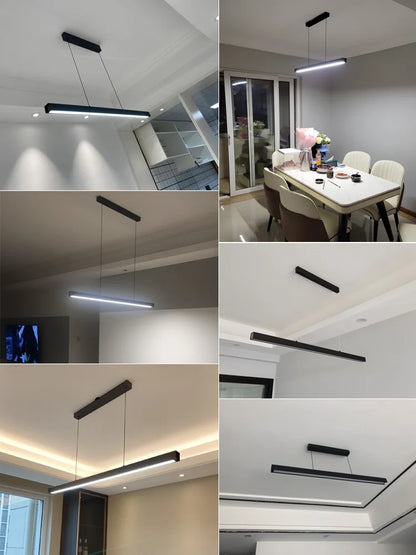 Lámpara de araña para comedor, lámpara nórdica moderna para mesa de comedor, lámpara de bar, luces para restaurante, luces de cocina, lámparas LED de tira para oficina.