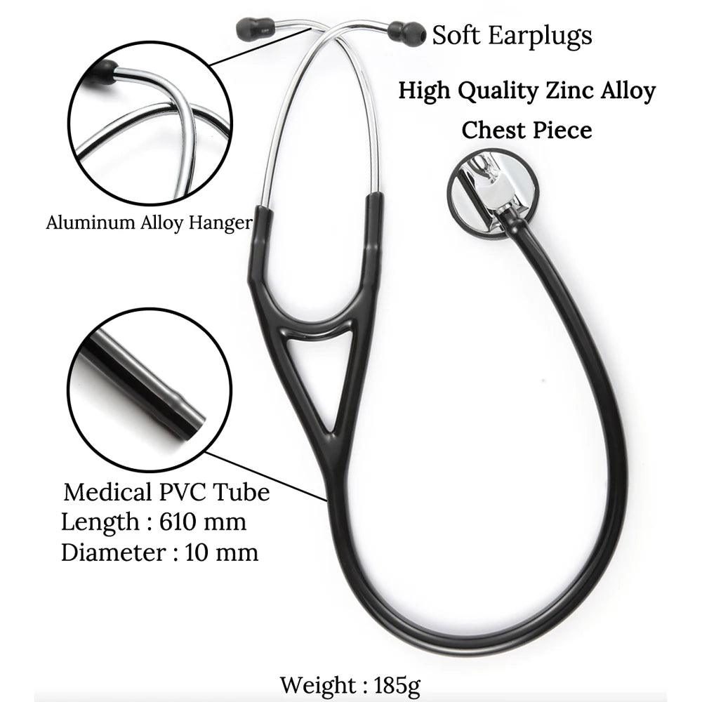 Estetoscopio profesional de cardiología cardiopulmonar, dispositivo médico para estudiantes, estetoscopio de un solo cabezal para médicos.