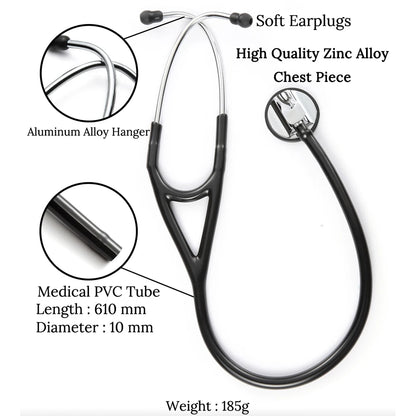 Estetoscopio profesional de cardiología cardiopulmonar, dispositivo médico para estudiantes, estetoscopio de un solo cabezal para médicos.