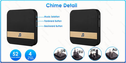 Videoportero Tuya WiFi 1080P HD con batería, visión nocturna, seguridad y control por app (Alexa, Google).