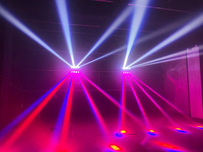 Cabezal móvil LED de araña, 8 x 15 W, 4 en 1, RGBW, para fiestas, iluminación de DJ, luces DMX, efectos de escenario