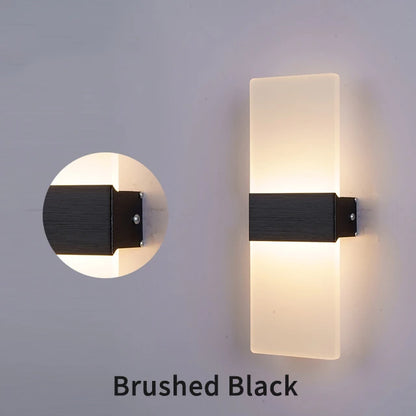 Aplique de pared acrílico para interiores, 220 V/110 V, para dormitorio, mesita de noche, sala de estar, balcón, pasillo, lámpara LED para espejo, modelo BDA1115