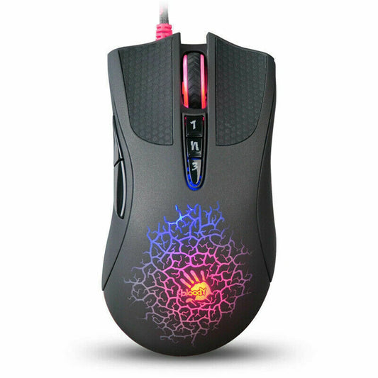 Para el ratón óptico para juegos Bloody A90 con cable y reflejos coloridos, versión inactiva