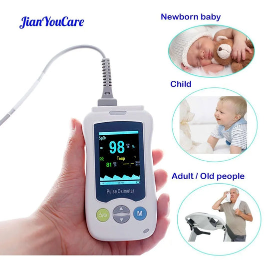 Oxímetro de pulso portátil médico de mano para adultos, recién nacidos, neonatos, niños y bebés, mini oxímetro de pulso OLED para la punta del dedo.