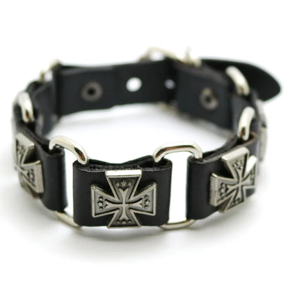 2018 Nuevos accesorios para hombres y mujeres Pulsera de cuero retro casual Pulsera punk de moda para hombres