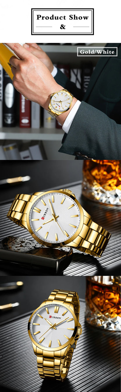 Reloj Masculino CURREN Relojes para hombre de primera marca de lujo Reloj de negocios de moda para hombre Reloj de pulsera de cuarzo impermeable informal para hombre