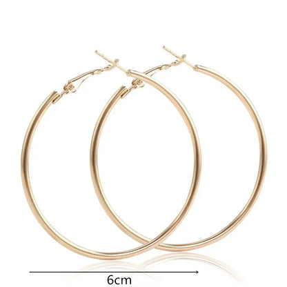 Nuevos pendientes de aro con forma de círculo hueco geométrico de moda, joyería de moda, pendientes de hipérbole para mujer, regalo para niñas