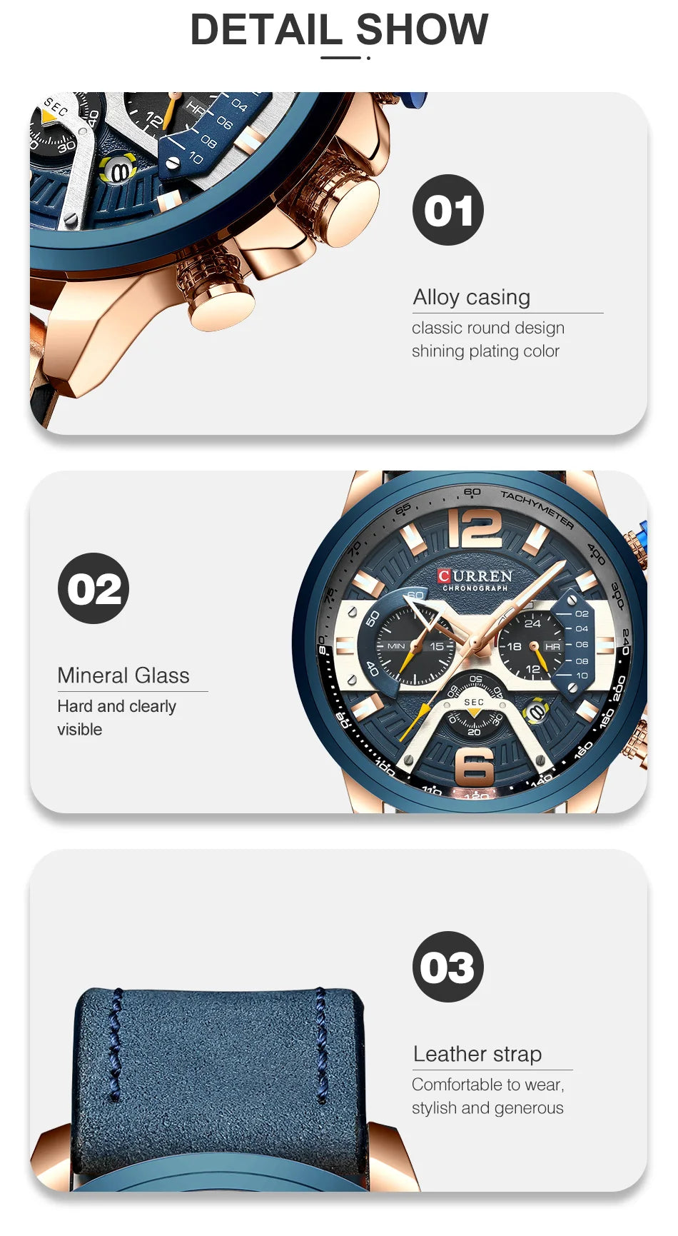 CURREN - Reloj deportivo analógico de cuero para hombre, marca de lujo, estilo militar, con fecha, de cuarzo, 2021