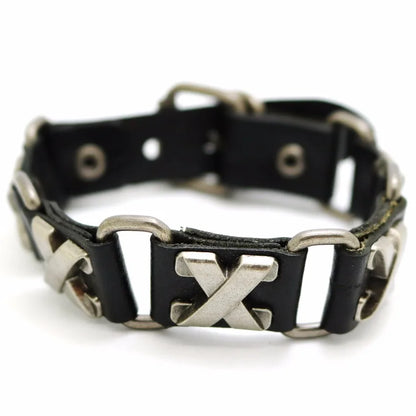 2018 Nuevos accesorios para hombres y mujeres Pulsera de cuero retro casual Pulsera punk de moda para hombres