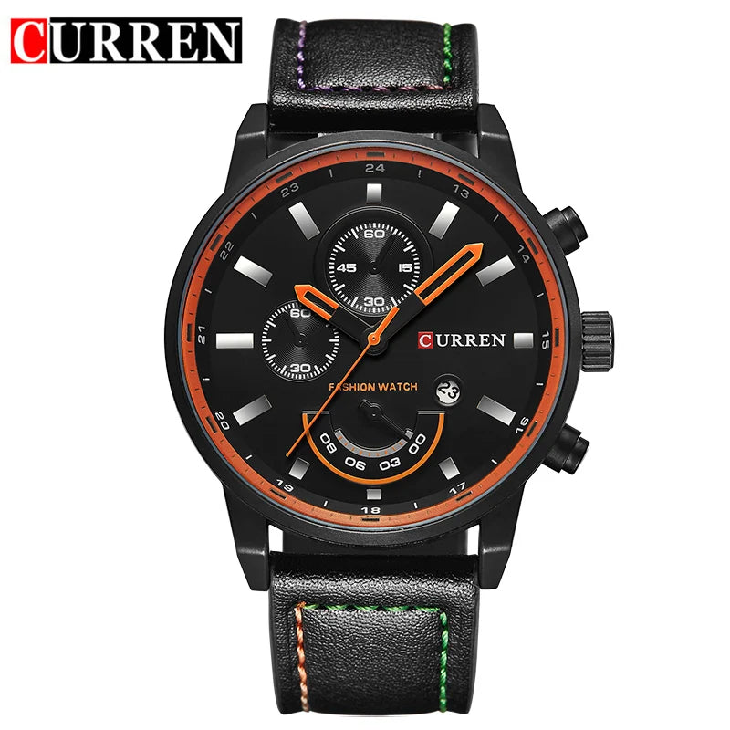Reloj de cuarzo CURREN para hombre, marca de lujo, famoso, de pulsera, de cuarzo, masculino