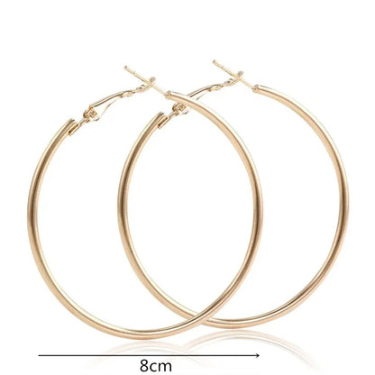 Nuevos pendientes de aro con forma de círculo hueco geométrico de moda, joyería de moda, pendientes de hipérbole para mujer, regalo para niñas