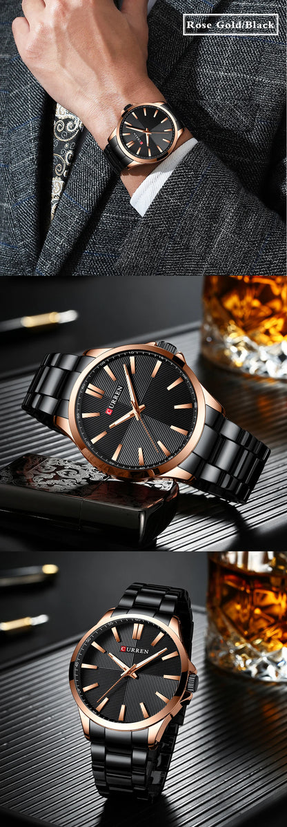 Reloj Masculino CURREN Relojes para hombre de primera marca de lujo Reloj de negocios de moda para hombre Reloj de pulsera de cuarzo impermeable informal para hombre