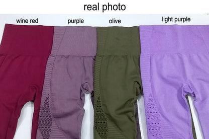 Pantalones de yoga LANTECH para mujer, deportivos, para correr, ropa deportiva, leggings elásticos para fitness, sin costuras, control de abdomen, mallas de compresión para gimnasio