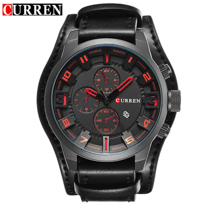 Nuevos relojes CURREN de marca de lujo para hombre, reloj de pulsera de cuero con correa de cuero, reloj de cuarzo de moda, reloj de pulsera deportivo informal con fecha, relojes 8225