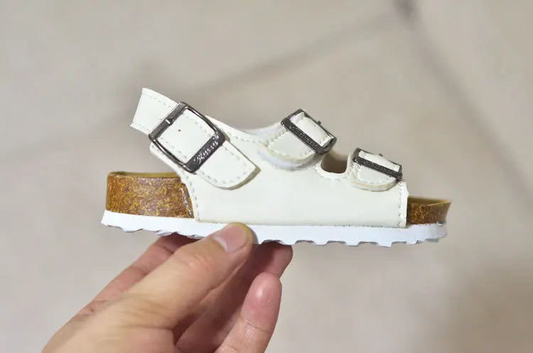 Sandalias nuevas, calzado infantil para niños, sandalias para niñas y niños, zapatos planos transpirables, sandalias de cuero cómodas de verano