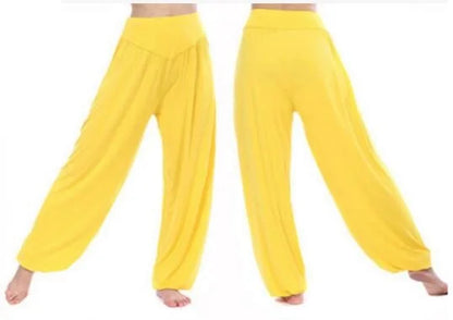 Pantalones de yoga para mujer, pantalones deportivos de talla grande para mujer, leggings de yoga, pantalones bombachos coloridos, pantalones de baile, yoga y taichí, pantalones de modal para mujer.