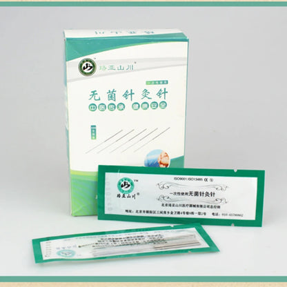 Agujas de acupuntura desechables para masaje de belleza, esterilizadas, 1000 unidades (2 cajas)