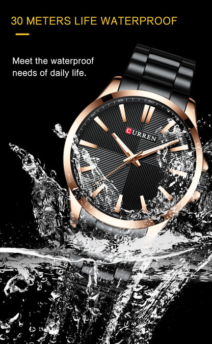 Reloj Masculino CURREN Relojes para hombre de primera marca de lujo Reloj de negocios de moda para hombre Reloj de pulsera de cuarzo impermeable informal para hombre