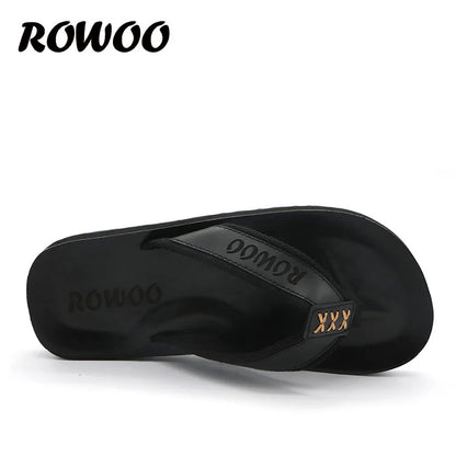 Chanclas de piel sintética para hombre, transpirables, antideslizantes, para playa, informales, de moda, venta al por mayor