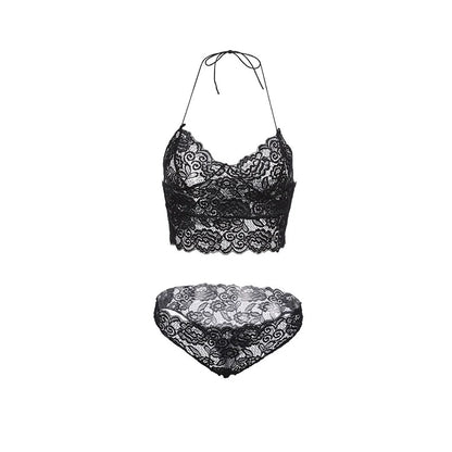 Conjunto de lencería sexy para mujer, bralette, corsé sexy, ropa interior transparente de encaje calado, camisola, lencería, sujetador, ropa sexual, 2018
