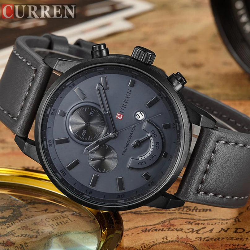 Reloj de cuarzo CURREN para hombre, marca de lujo, famoso, de pulsera, de cuarzo, masculino