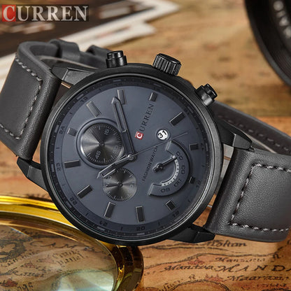 Reloj de cuarzo CURREN para hombre, marca de lujo, famoso, de pulsera, de cuarzo, masculino
