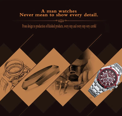 CURREN - Reloj deportivo militar de lujo para hombre, de cuarzo, de acero completo, resistente al agua, para negocios, masculino