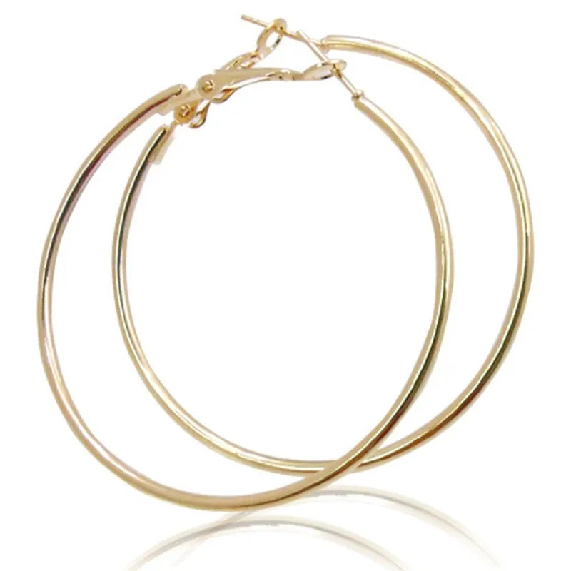 Nuevos pendientes de aro con forma de círculo hueco geométrico de moda, joyería de moda, pendientes de hipérbole para mujer, regalo para niñas