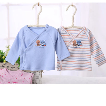 Ropa de bebé, ropa para recién nacidos, camiseta de manga larga, ropa para niño, ropa para niña, camiseta para niño, camiseta de bebé con abertura frontal