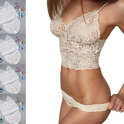 Conjunto de lencería sexy para mujer, bralette, corsé sexy, ropa interior transparente de encaje calado, camisola, lencería, sujetador, ropa sexual, 2018