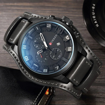 Nuevos relojes CURREN de marca de lujo para hombre, reloj de pulsera de cuero con correa de cuero, reloj de cuarzo de moda, reloj de pulsera deportivo informal con fecha, relojes 8225