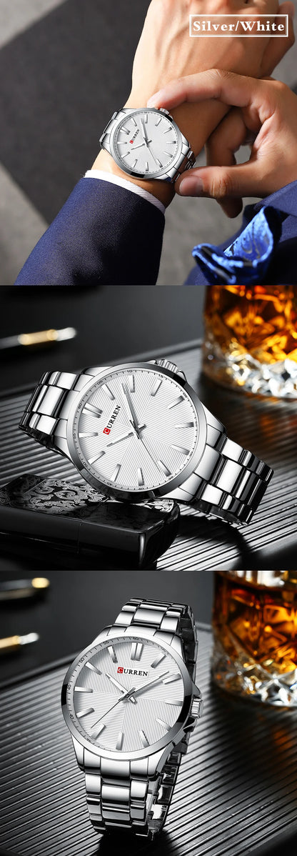 Reloj Masculino CURREN Relojes para hombre de primera marca de lujo Reloj de negocios de moda para hombre Reloj de pulsera de cuarzo impermeable informal para hombre