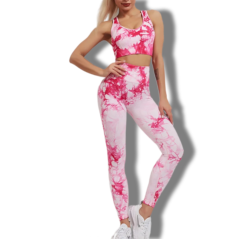 Conjunto de 2 piezas de yoga y gimnasio para mujer, con sujetador deportivo y camiseta de manga larga, leggings con cintura alta, chándal deportivo de moda para niñas.