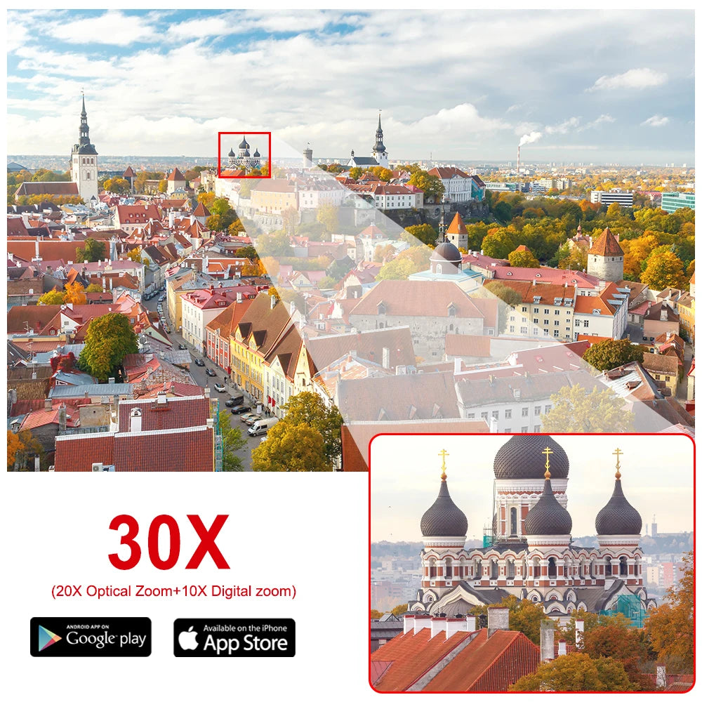 Cámara IP domo de alta velocidad para exteriores, zoom 30x, PoE, PTZ, 4K, 8MP, 5MP, audio H.265, visión nocturna, 80 m, compatible con protocolo Hikvision.