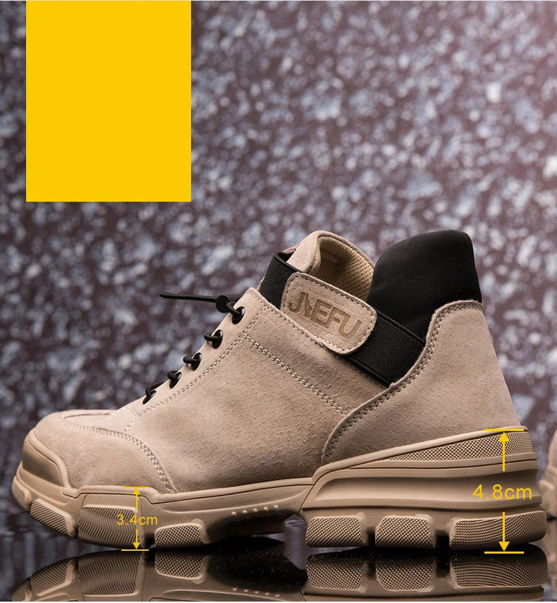 Work Sneakers Men Safety Shoes Steel Toe Cap Anticollision Fashion Outdoor Plus Size