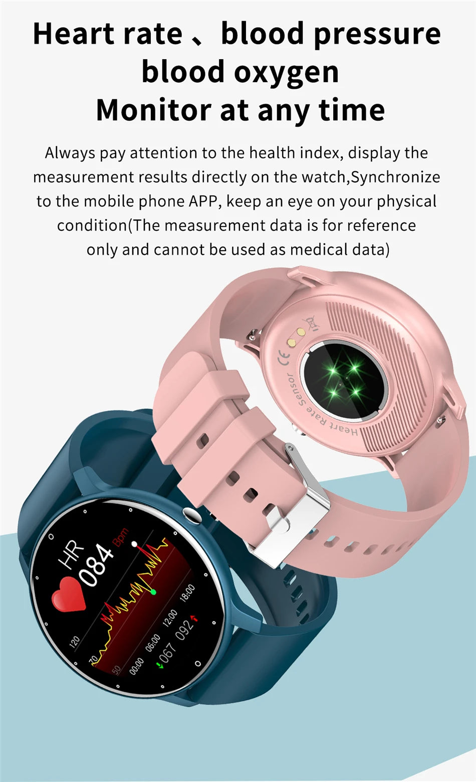 FOXBOX Para todas las conexiones de teléfonos inteligentes Reloj inteligente para mujeres Pronóstico del tiempo en tiempo real Actividad Deportes Reloj inteligente para mujeres Reloj inteligente para hombres LIGE