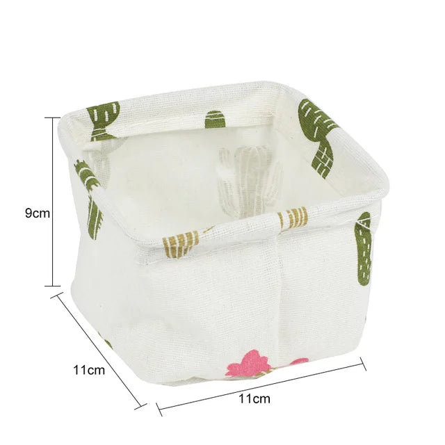 Organizador de almacenamiento de ropa interior, papelería de oficina, lino, caja de almacenamiento de escritorio, cesta de almacenamiento impermeable para juguetes y artículos diversos, cosméticos